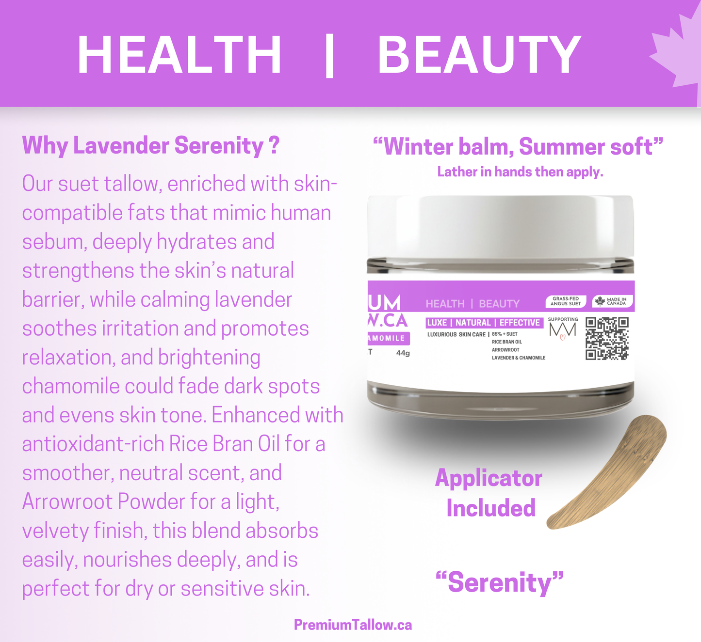 Plus+ Lavender & Chamomile Soft Balm ~Grande 50g