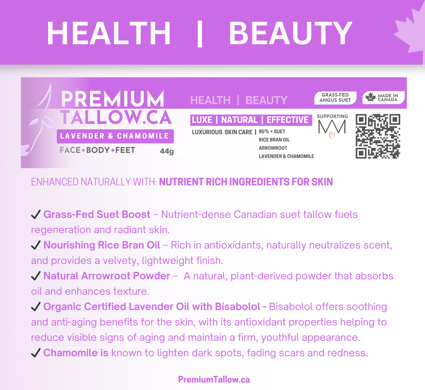 Plus+ Lavender & Chamomile Soft Balm ~Grande 50g