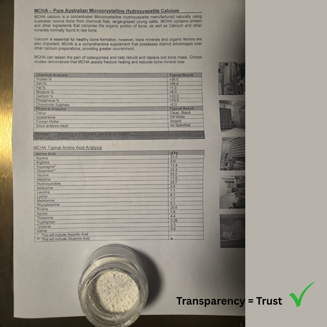 Certificate of authority mcha hydroxyapatite batch 2026 naturalproduct.ca manufacturer