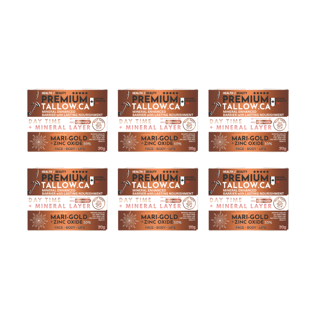 6 Pack UV Mari-Gold: Calendula & Non-Nano Zinc Oxide (natural scent)