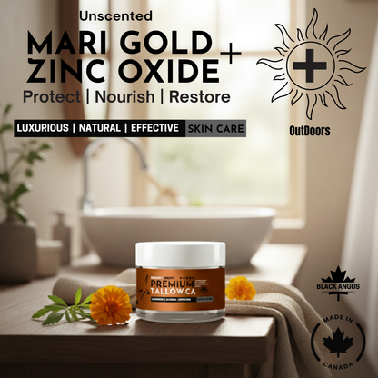 Pure + Outdoor Coverage: Mari Gold & Zinc Oxide 50g (Instock April) Unscented / Natural