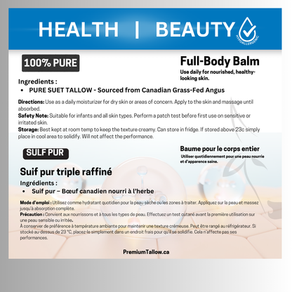 100% PURE Suet Tallow ~Grande 50g