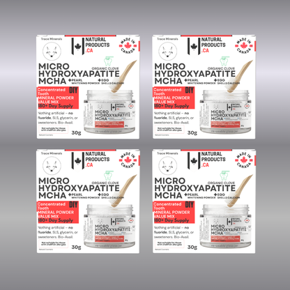 4 Pack 30g MCHA Hydroxyapatite Tooth Mineral Powder Blend Concentrated