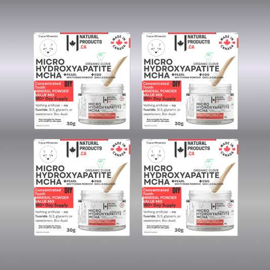 4 PackMCHA Hydroxyapatite Tooth Mineral Powder Blend Concentrated