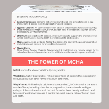 MCHA Hydroxyapatite Tooth Mineral Powder Blend Concentrated (6-Month Supply)