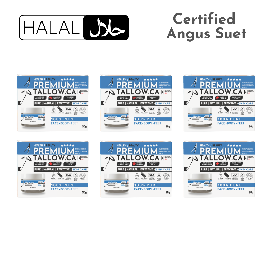 Image of Halal Suet Tallow 6 packs for retail pharmacy in Canada 