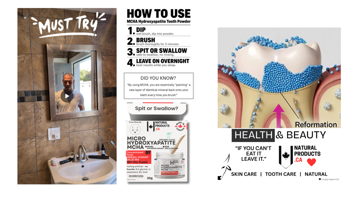 Load video: Video of how to use mcha hydroxyapatite tooth minerals for oral care Sept 2026.