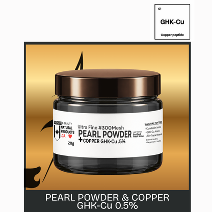 Skin Food — Ultra-Fine #300 Mesh Pearl Powder + GHK-Cu Copper Peptide (0.5%) | 20g | Paraben-Free