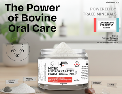MCHA Hydroxyapatite Tooth Mineral Powder Blend Concentrated (6-Month Supply)