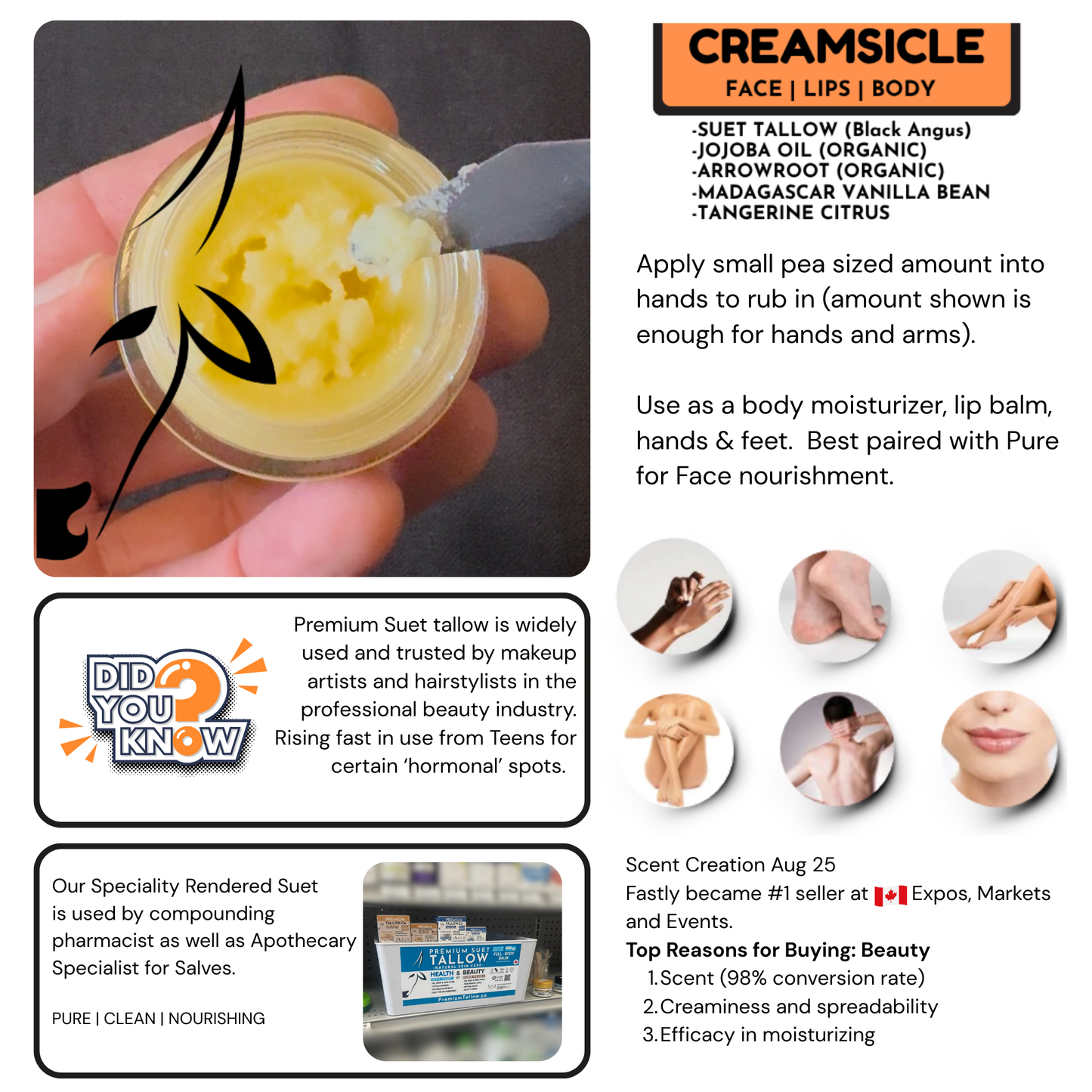 Creamscile - 15g Mini Lip Blam, Tester 1 month supply.