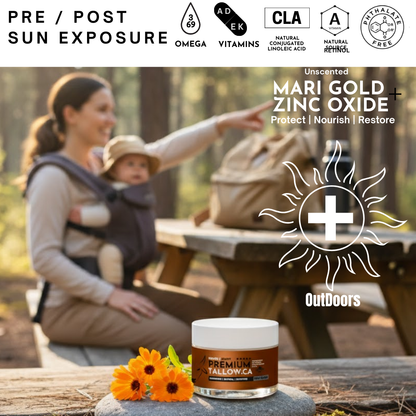 Pure + Outdoor Coverage: Mari Gold & Zinc Oxide 50g (Instock April) Unscented / Natural