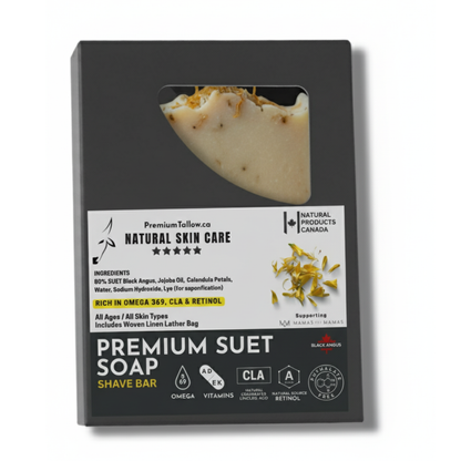 Premium Calendula Suet Tallow Soap/ Shave Bar – Cleanse, Nourish, Shave.