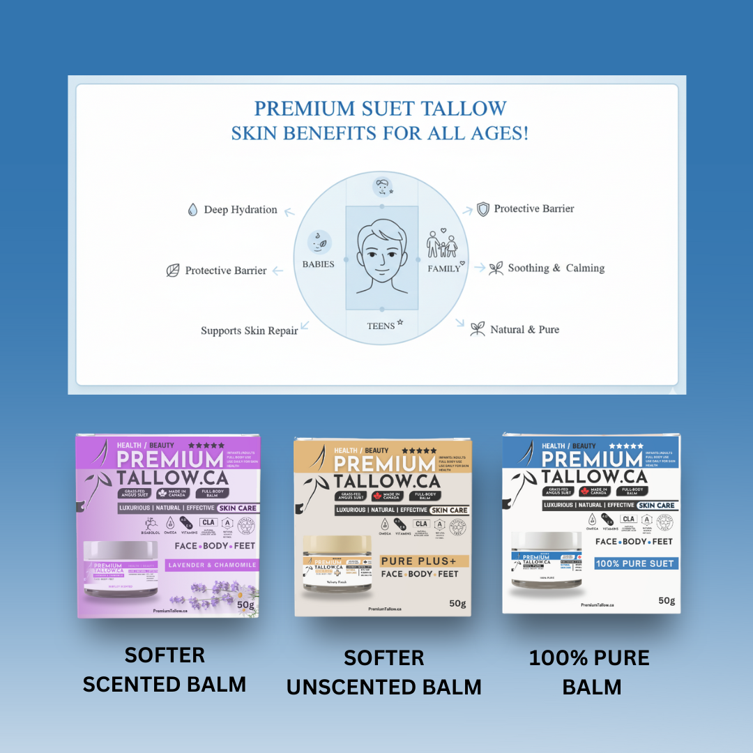 Large PURE+ LAVENDER & CHAMOMILE Balm & PREMIUM SUET SOAP / SHAVE BAR SET