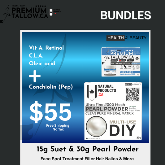 Beauty Bundle 15g Angus Suet & 30g Pearl Powder Ultra-Fine #Mesh300 (Conch Pep)