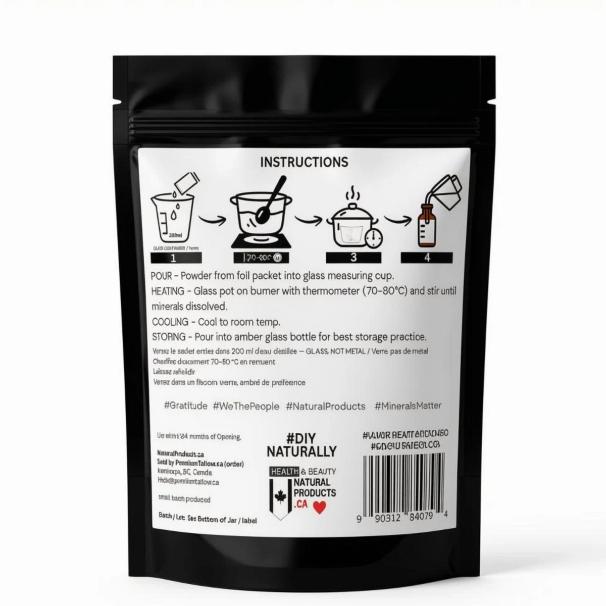 How blend magnesium flakes and msm into water graphic for NaturalProducts.ca 