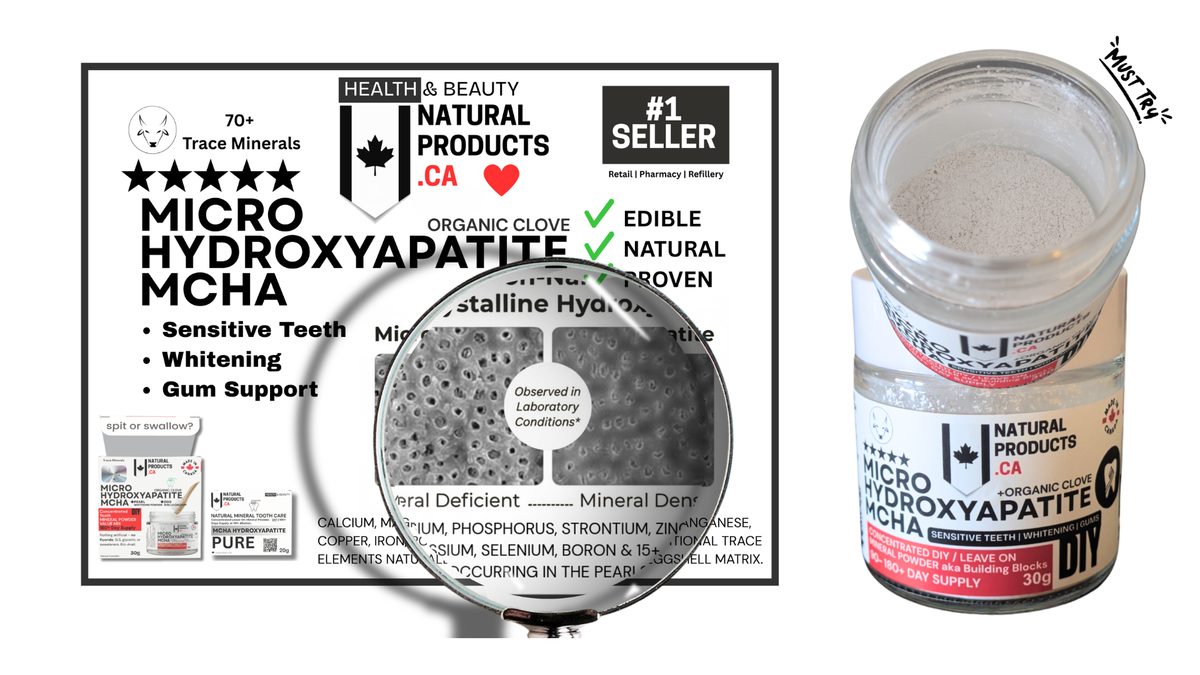 image showing mcha hydroxyapatite by naturalproducts.ca for sale on amazon etsy retail and pharmacy