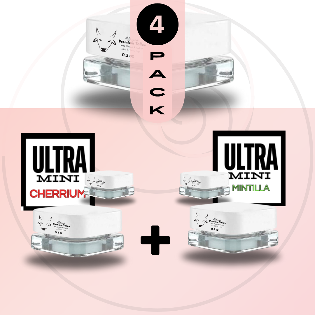 Variety Skin / Lip Balm 4 Pack ( 2 Cherrium / 2 Mintilla )